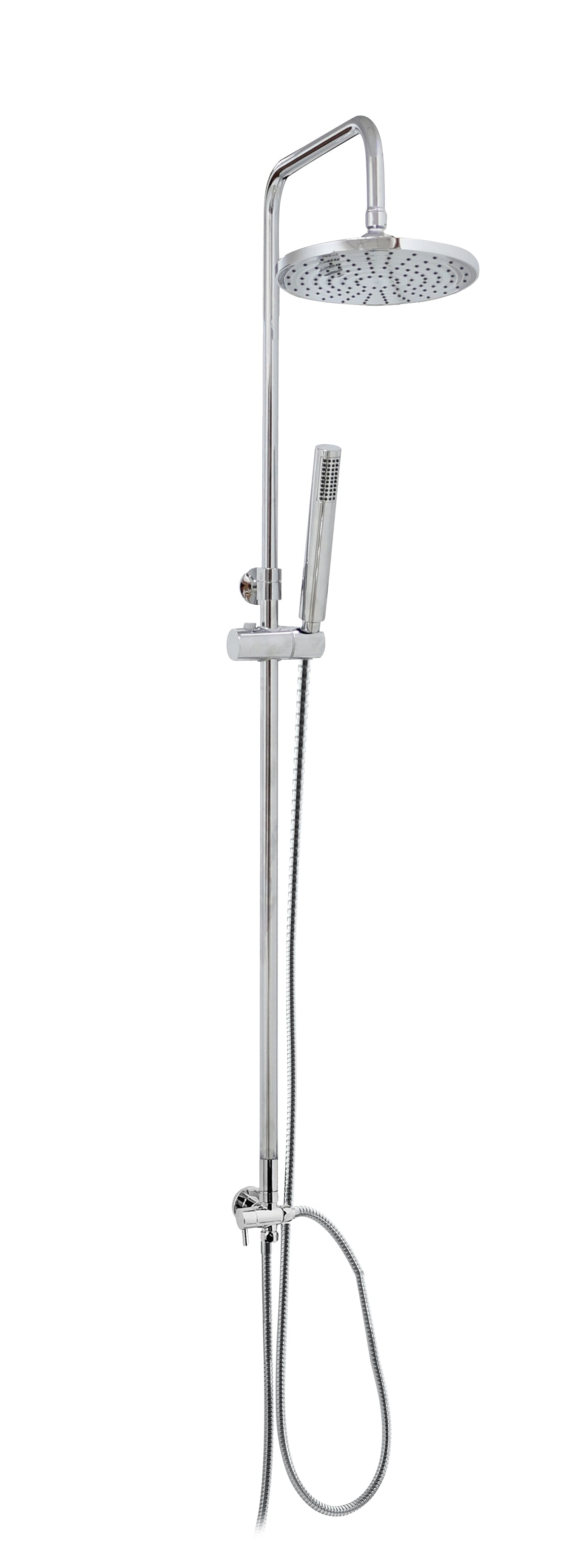 Colonna doccia Elegant con deviatore ceramico a 2 vie, soffione tondo e doccetta tonda Stilo
