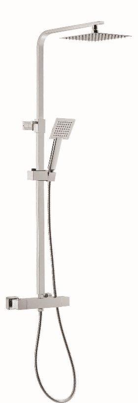 Colonna doccia termostatica DREAM THERMO con soffione quadro e doccia rettangolare - BagnoPro