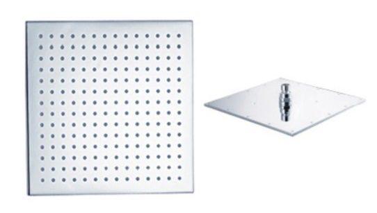 Soffione doccia quadro in ottone cromato MILORD