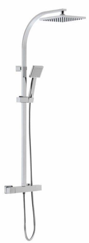 Colonna doccia termostatica DOLCEVITA con soffione quadro e doccia rettangolare - BagnoPro