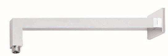 Braccio doccia con flangia, in acciaio inox 304, prolunga per soffione doccia, 25 cm, braccio tubolare, montato a parete per doccia da bagno fisso (cromato Braccio doccia con flangia, in acciaio inox 304, prolunga per soffione doccia, 25 cm, braccio tubolare, montato a parete per doccia da bagno fisso (cromato