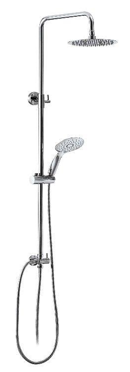 Colonna doccia AMARCORD con deviatore ceramico a due vie, soffione tondo e doccia tonda a 3 getti anticalcare - BagnoPro