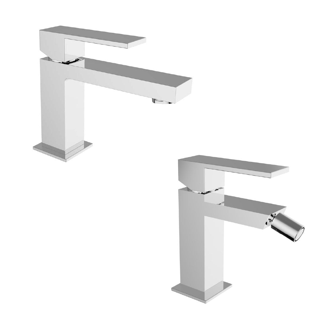 "Set Flat" miscelatori bagno rubinetto lavabo + bidet