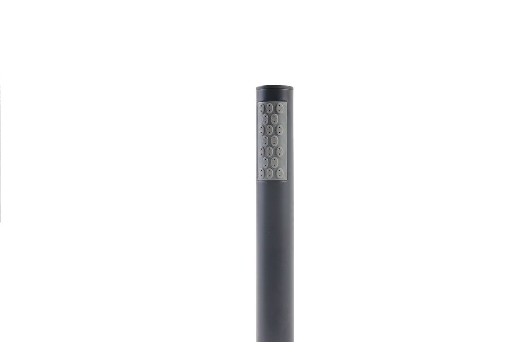 Doccia tonda in ABS NERO OPACO, a getto fisso, diametro 28mm - BagnoPro