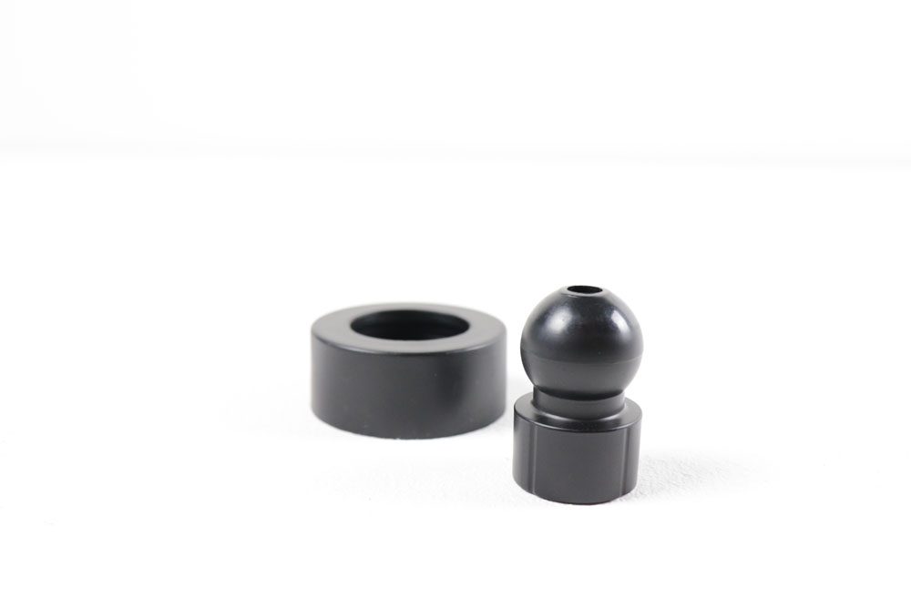 Soffione doccia tondo NERO OPACO in ABS, a getto fisso - BagnoPro