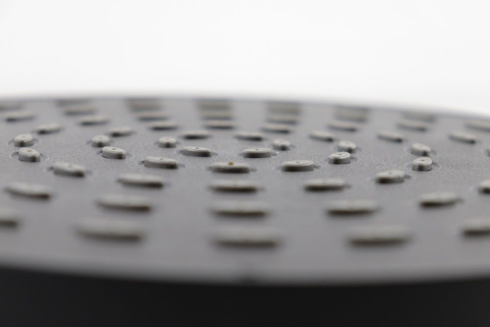 Soffione doccia tondo NERO OPACO in ABS, a getto fisso - BagnoPro