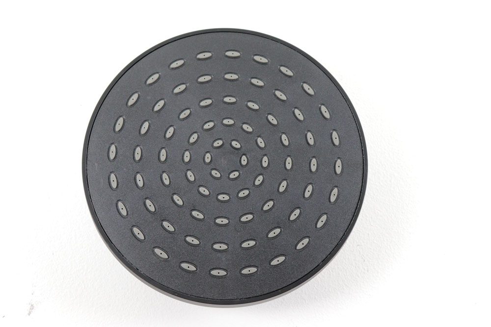 Soffione doccia tondo NERO OPACO in ABS, a getto fisso - BagnoPro