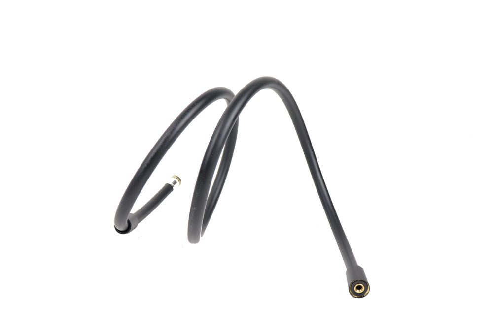 Flessibile doccia antitorsione in PVC treccia tessile, colore nero opaco