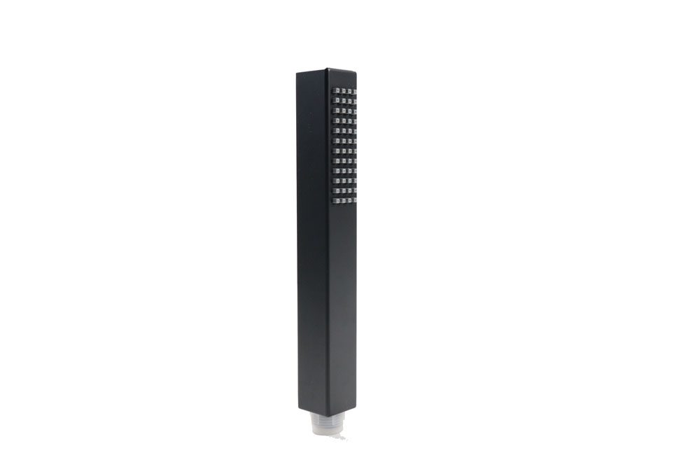 Doccia quadra in ABS NERO OPACO, a getto fisso, 28x28 mm - BagnoPro