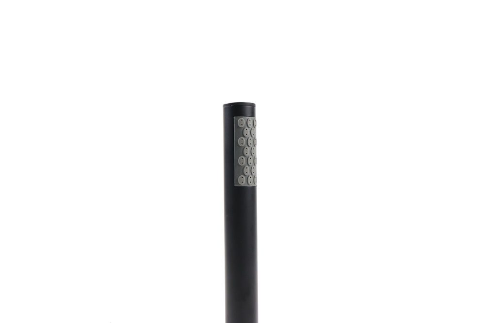 Doccia tonda in ABS NERO OPACO, a getto fisso, diametro 28mm - BagnoPro