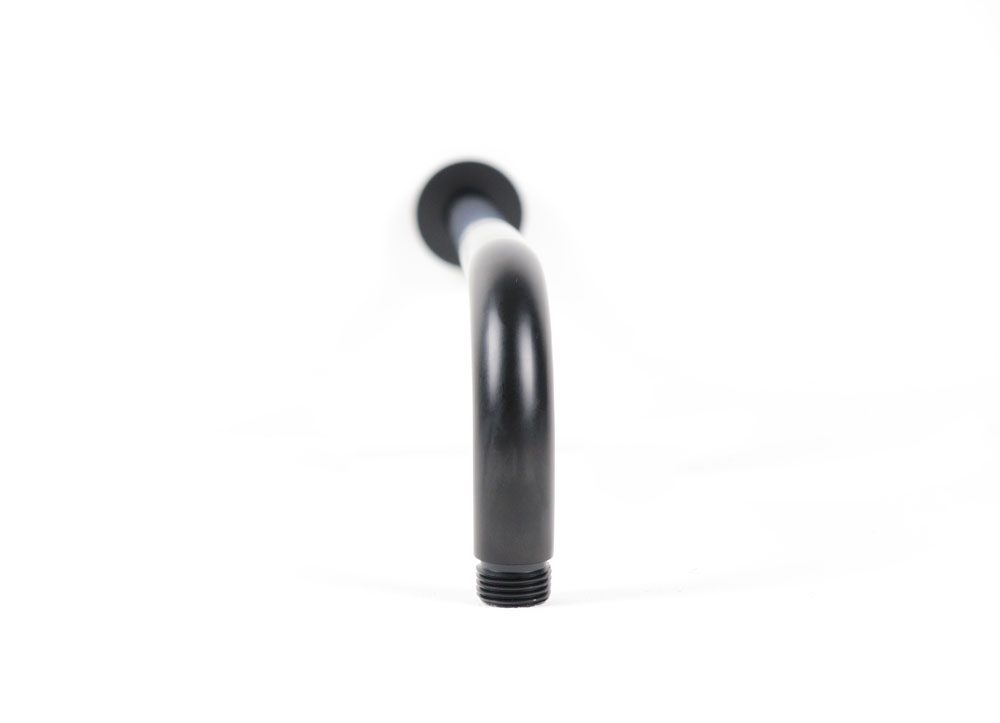 Braccio doccia tondo a parete diametro 20 mm in ottone NERO OPACO - BagnoPro