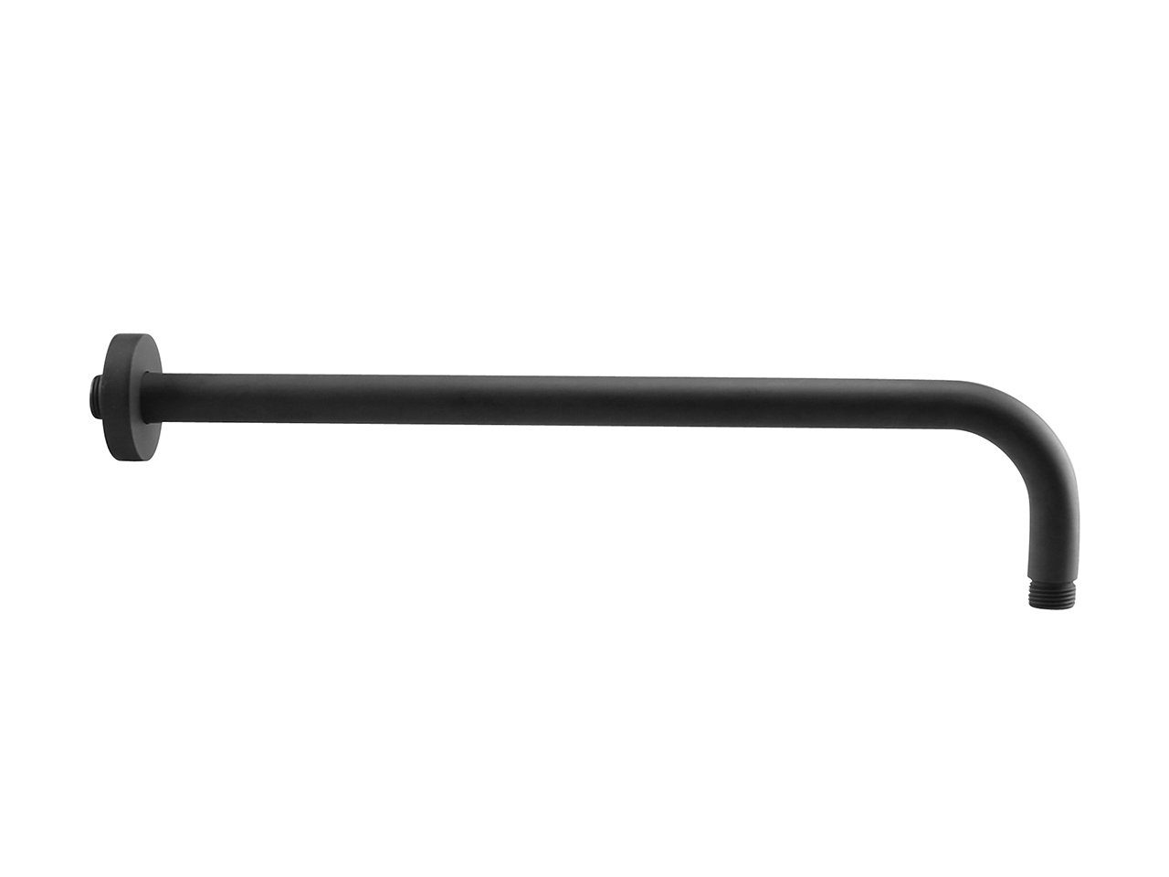 Braccio doccia tondo a parete diametro 20 mm in ottone NERO OPACO - BagnoPro