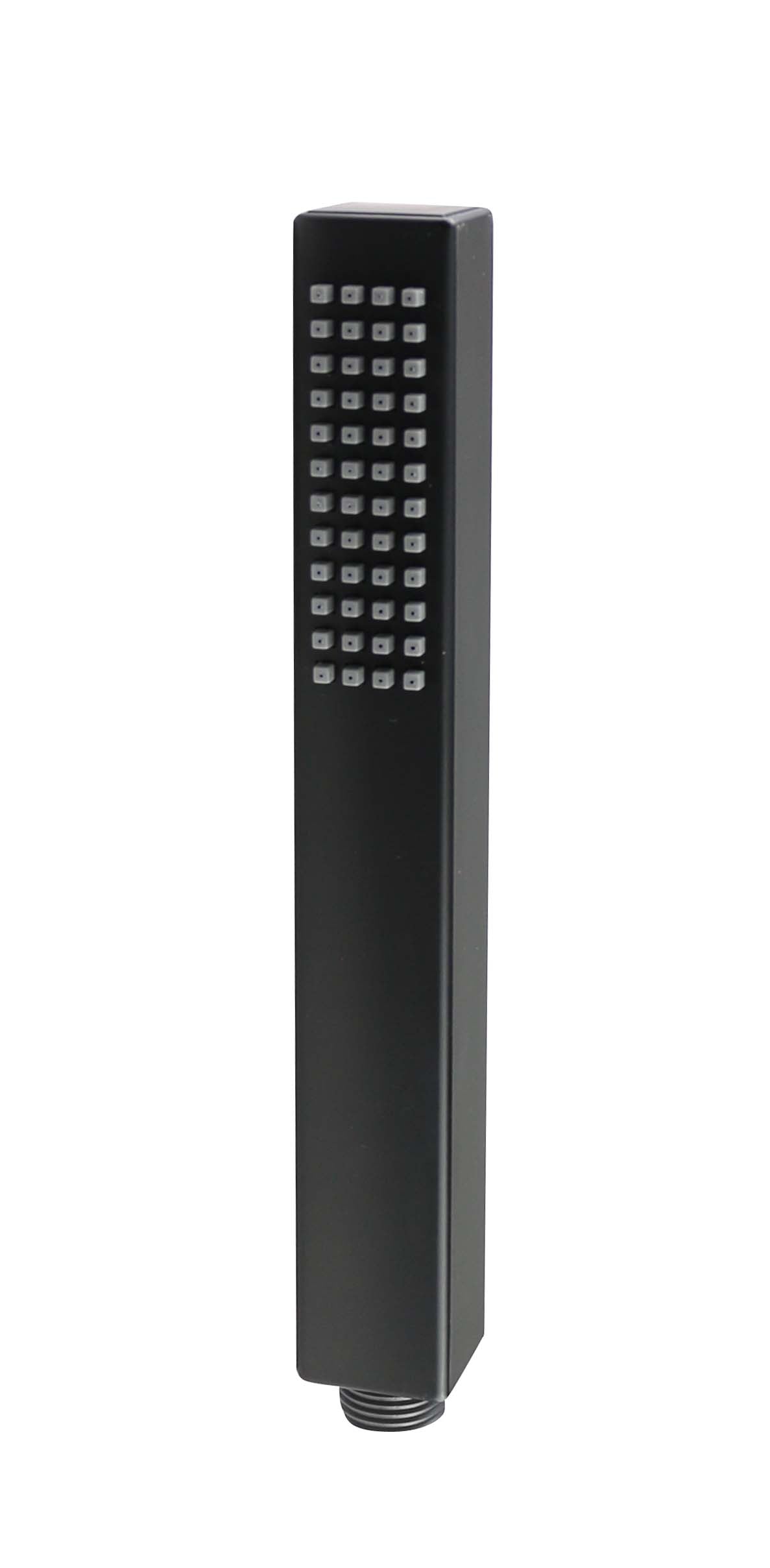 Doccia quadra in ABS NERO OPACO, a getto fisso, 28x28 mm - BagnoPro