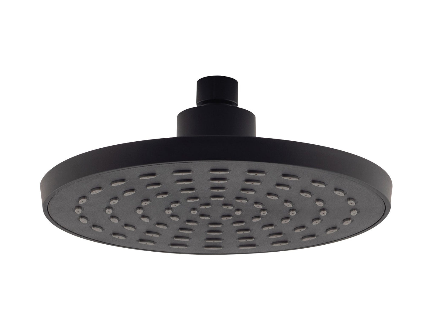Soffione doccia tondo NERO OPACO in ABS, a getto fisso - BagnoPro