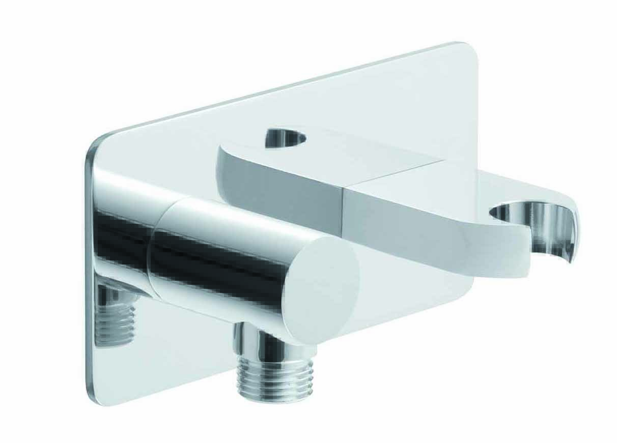 Supporto incasso su placca a parete, ottone cromato - BagnoPro
