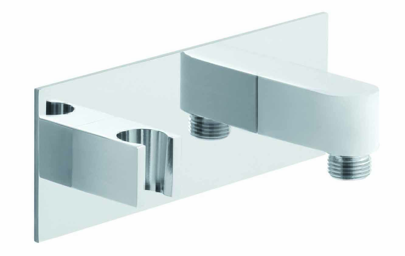 Supporto incasso su placca a parete, ottone cromato - BagnoPro