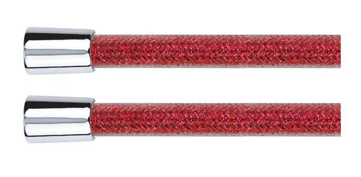 Flessibile doccia antitorsione in PVC- colore rosso - BagnoPro