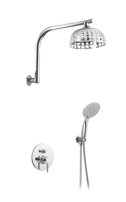Kit doccia completo- miscelatore incasso doccia tondo+ braccio doccia tondo+ soffione doccia tondo+ doccia tonda 3 getti- OPER'art - BagnoPro