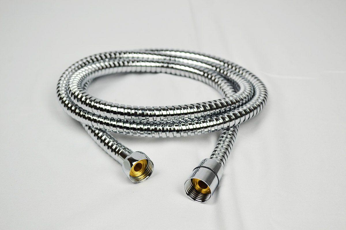 Asta saliscendi tonda acciaio inox cromato diametro 25 mm lunghezza 715 mm+ doccia e flessibile- SET DOCCIA STEP - BagnoPro