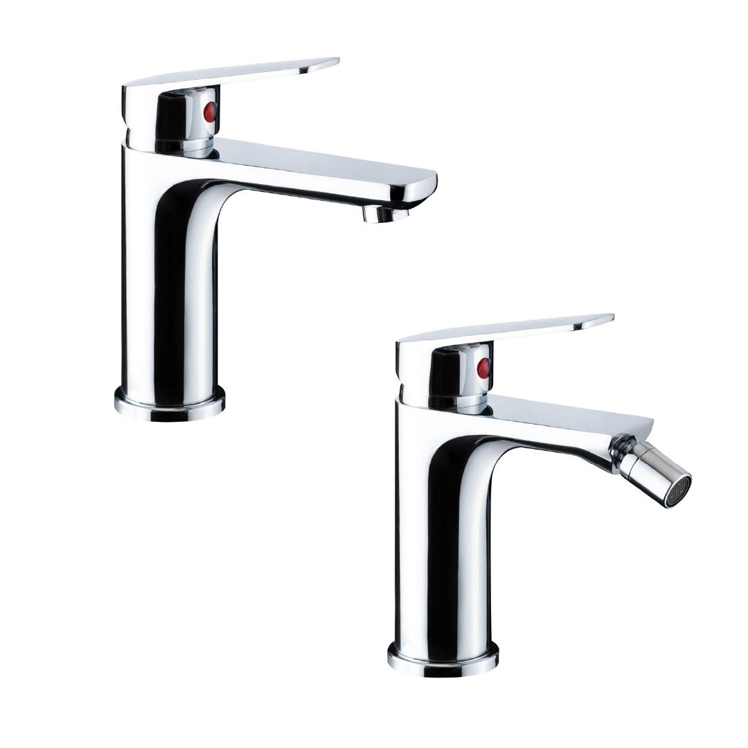 SET MISCELATORI GROHE EUROSMART LAVABO M E BIDET CROMATO