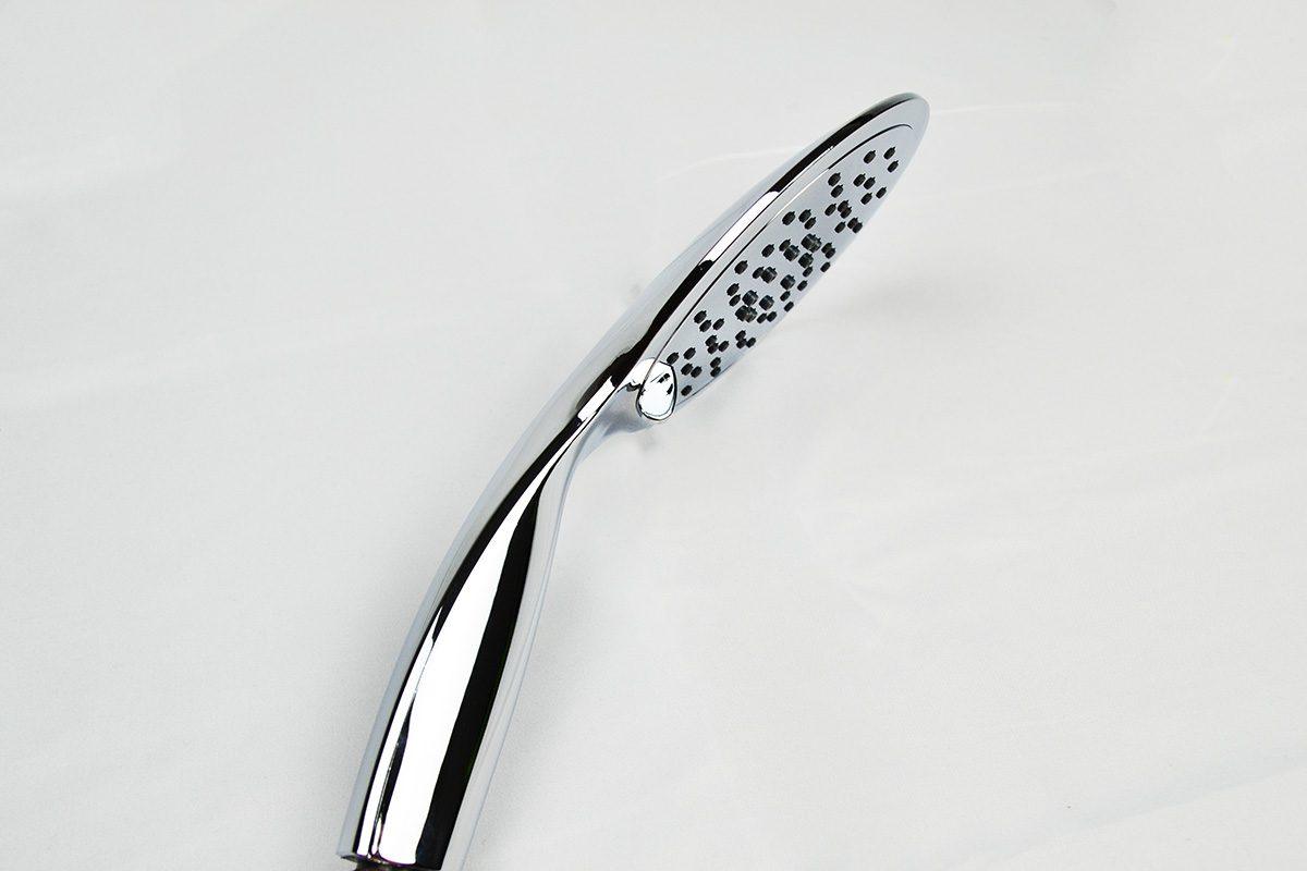 Asta saliscendi tonda acciaio inox cromato diametro 25 mm lunghezza 715 mm+ doccia e flessibile- SET DOCCIA STEP - BagnoPro