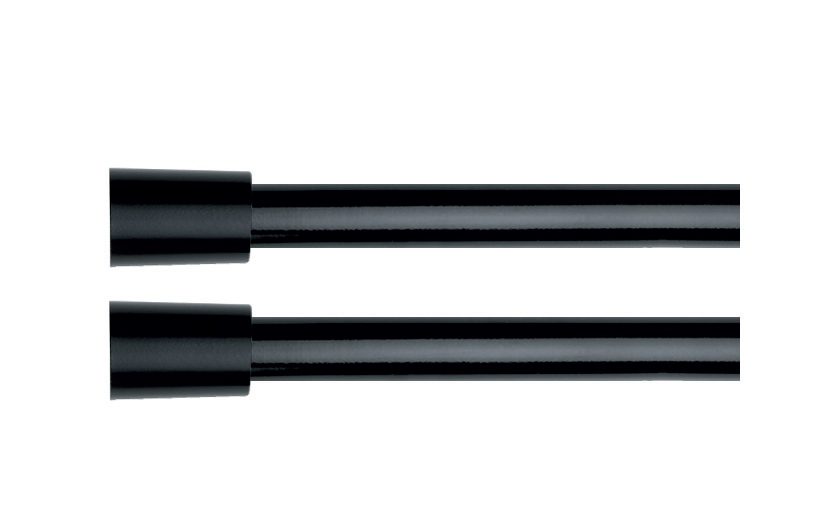 Flessibile doccia antitorsione in PVC treccia tessile, colore nero opaco - BagnoPro
