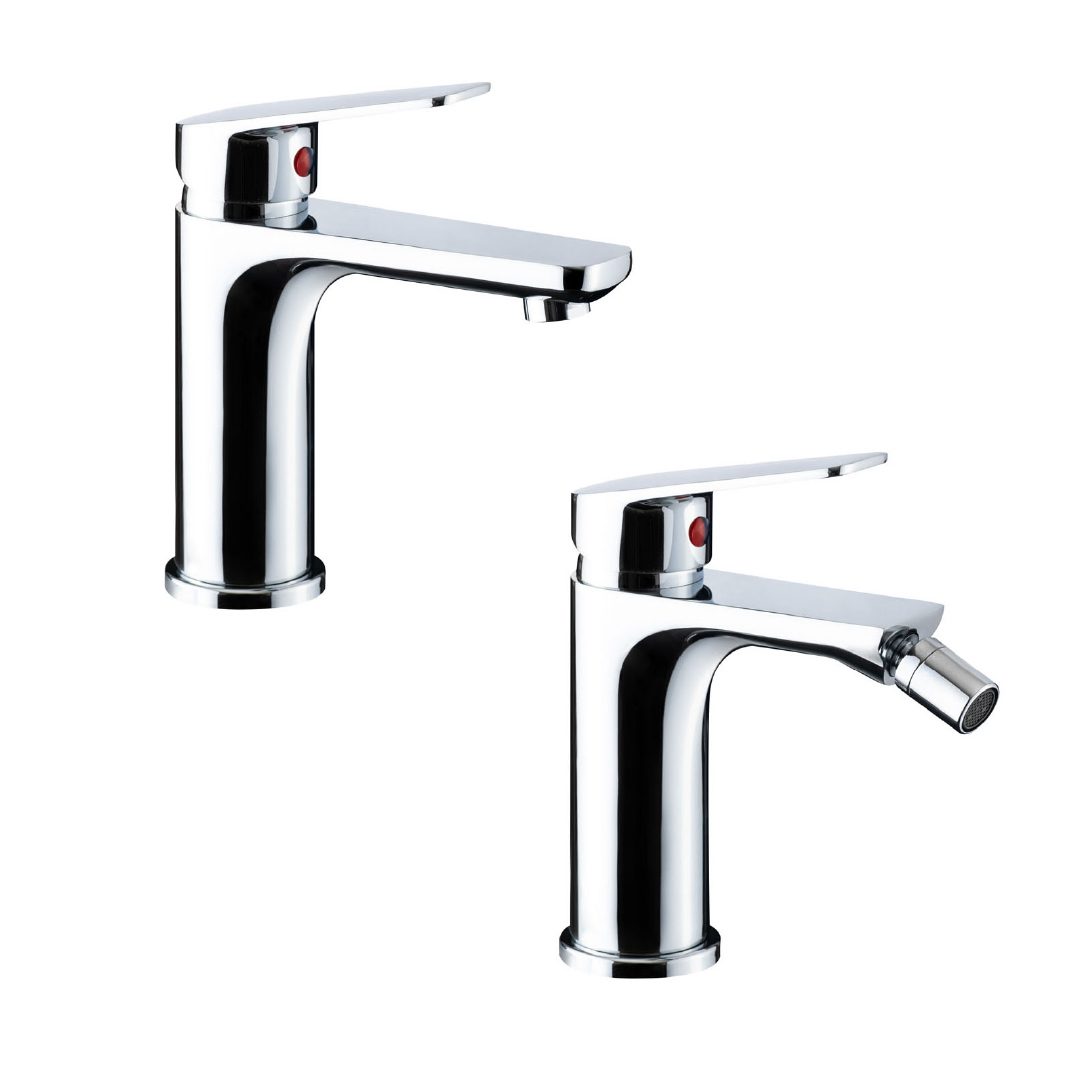 "Set base" miscelatori bagno rubinetto lavabo + bidet